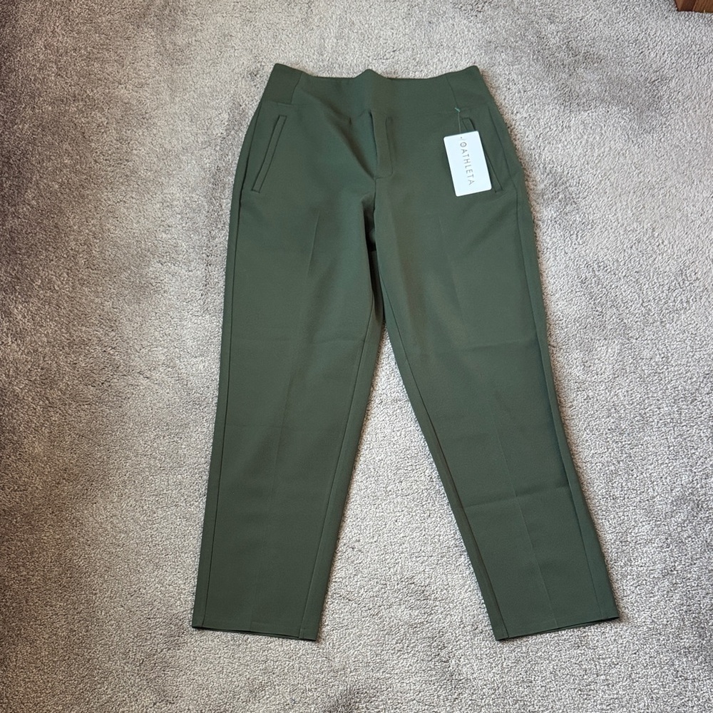 Athleta Endless High Rise Travel Pants Army Green SIZE 6 - Picture 2 of 9